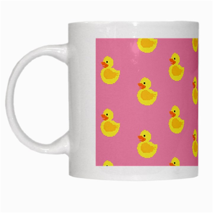 Rubber duck pattern White Mug