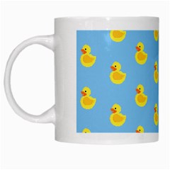 Rubber Duck Pattern White Mug by Valentinaart