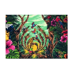 Monkey Tiger Bird Parrot Forest Jungle Style Sticker A4 (10 Pack) by Grandong