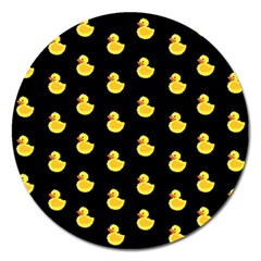 Rubber Duck Magnet 5  (round) by Valentinaart