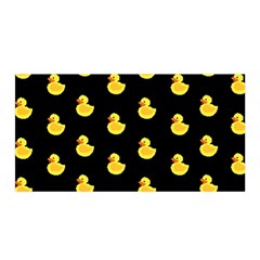 Rubber Duck Satin Wrap 35  X 70  by Valentinaart