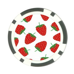 Seamless Pattern Fresh Strawberry Poker Chip Card Guard (10 Pack) by Bangk1t