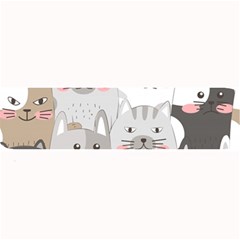 Cute Cats Seamless Pattern Large Bar Mat by Bangk1t