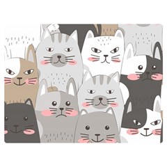 Cute Cats Seamless Pattern Premium Plush Fleece Blanket (extra Small) by Bangk1t