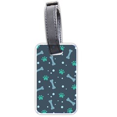 Bons Foot Prints Pattern Background Luggage Tag (one Side) by Bangk1t