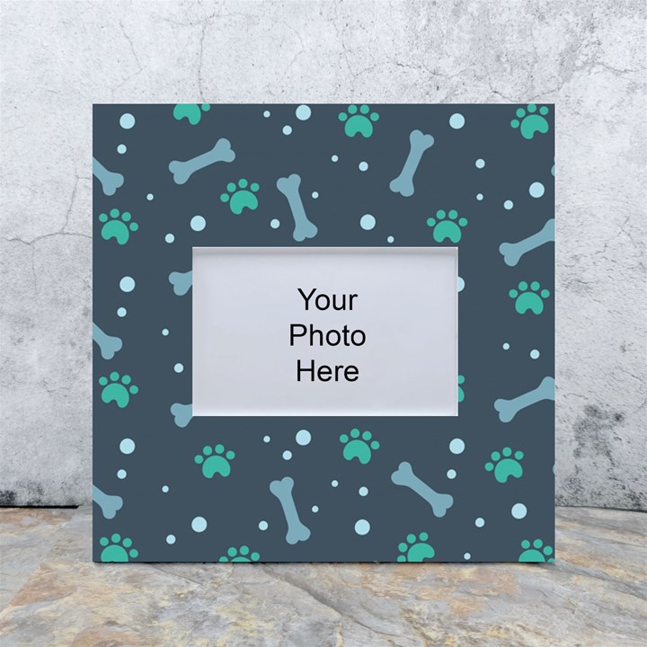 Bons Foot Prints Pattern Background White Box Photo Frame 4  x 6 