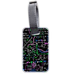 Math Linear Mathematics Education Circle Background Luggage Tag (two Sides) by Bangk1t