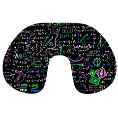 Math Linear Mathematics Education Circle Background Travel Neck Pillow by Bangk1t