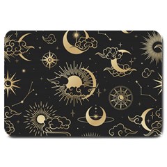 Asian Seamless Pattern With Clouds Moon Sun Stars Vector Collection Oriental Chinese Japanese Korean Large Doormat by Bangk1t