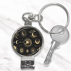 Asian-set With Clouds Moon-sun Stars Vector Collection Oriental Chinese Japanese Korean Style Nail Clippers Key Chain by Bangk1t