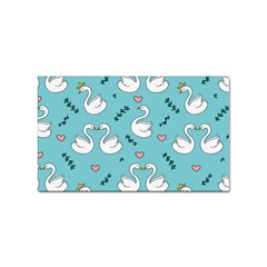 Elegant Swan Pattern Design Sticker (rectangular) by Bangk1t