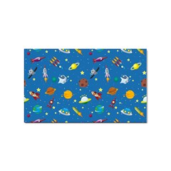 Space Rocket Solar System Pattern Sticker Rectangular (100 Pack) by Bangk1t