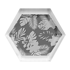 Tropical Pattern Hexagon Wood Jewelry Box by Bangk1t