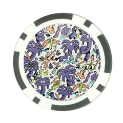 Purple Orange Green Blue Cartoon Poker Chip Card Guard (10 Pack) by Bangk1t