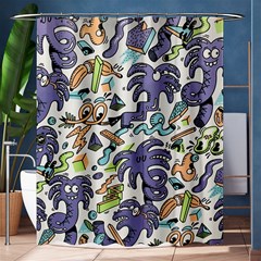 Purple Orange Green Blue Cartoon Shower Curtain 60  X 72  (medium)  by Bangk1t