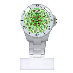 Flower Mandala Art Drawing Spring Background Plastic Nurses Watch by Bangk1t