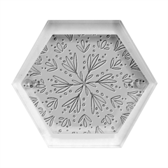 Flower Mandala Art Drawing Spring Background Hexagon Wood Jewelry Box by Bangk1t