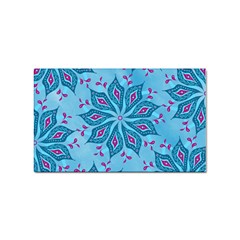 Flower Template Mandala Nature Blue Sketch Drawing Sticker Rectangular (100 Pack) by Bangk1t