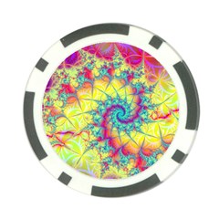 Fractal Spiral Abstract Background Vortex Yellow Poker Chip Card Guard (10 Pack) by Bangk1t