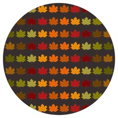 Autumn Fall Leaves Season Background Glitter Art Round Trivet by Bangk1t