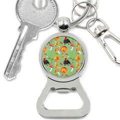 Autumn Seamless Background Leaves Wallpaper Texture Bottle Opener Key Chain by Bangk1t