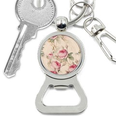 Roses Plants Vintage Retro Flowers Pattern Bottle Opener Key Chain by Bangk1t