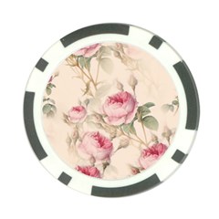 Roses Plants Vintage Retro Flowers Pattern Poker Chip Card Guard (10 Pack) by Bangk1t