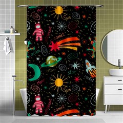 Seamless Pattern Space Shower Curtain 48  X 72  (small)  by Amaryn4rt