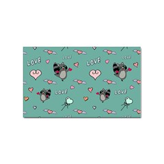 Raccoon Texture Seamless Scrapbooking Hearts Sticker Rectangular (100 Pack) by pakminggu