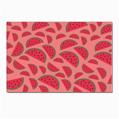 Watermelon Red Food Fruit Healthy Summer Fresh Postcards 5  X 7  (pkg Of 10) by pakminggu