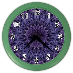 Shape Geometric Symmetrical Symmetry Wallpaper Color Wall Clock by Bangk1t