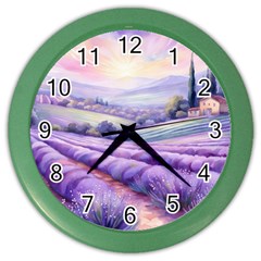 Lavender Flower Tree Color Wall Clock by Ravend