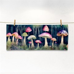 Mushroom Fungus Hand Towel by Ravend