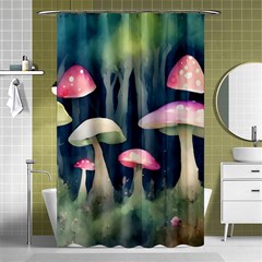 Mushroom Fungus Shower Curtain 48  X 72  (small)  by Ravend