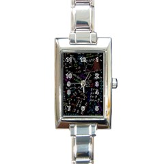 Mathematics  Physics Maths Math Pattern Rectangle Italian Charm Watch by Grandong