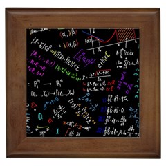 Mathematics  Physics Maths Math Pattern Framed Tile by Grandong