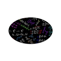 Mathematics  Physics Maths Math Pattern Sticker Oval (100 Pack) by Grandong