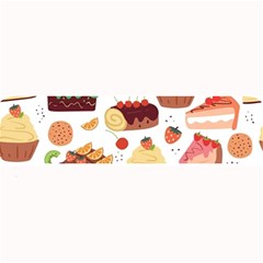 Dessert And Cake For Food Pattern Large Bar Mat by Grandong