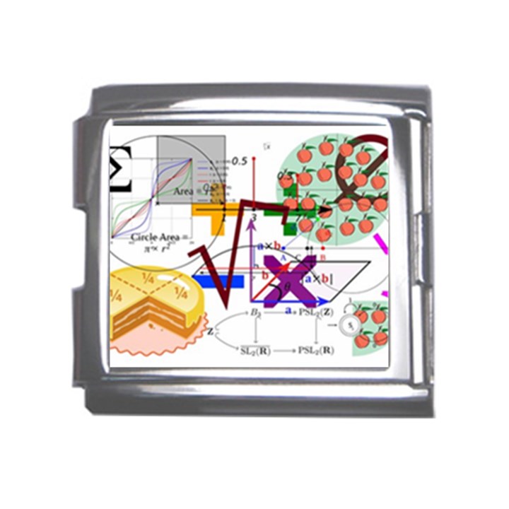 Mathematics Formula Physics School Mega Link Italian Charm (18mm)