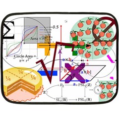 Mathematics Formula Physics School Two Sides Fleece Blanket (mini) by Grandong