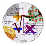 Mathematics Formula Physics School Round Glass Fridge Magnet (4 pack) Front