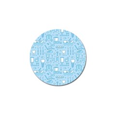 Dentist Blue Seamless Pattern Golf Ball Marker (10 Pack) by Grandong