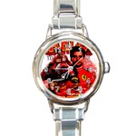 Carlos Sainz Round Italian Charm Watch Front