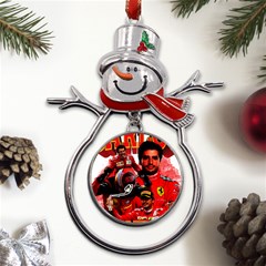 Carlos Sainz Metal Snowman Ornament by Boster123