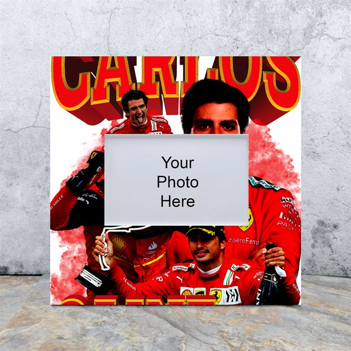 Carlos Sainz White Box Photo Frame 4  x 6 