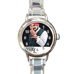 Moosewala Round Italian Charm Watch by Mayank