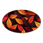 Leaves Autumn Oval Magnet Front