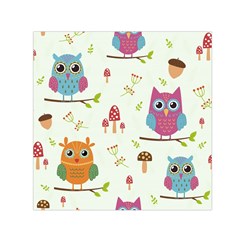 Forest-seamless-pattern-with-cute-owls Square Satin Scarf (30  X 30 ) by pakminggu