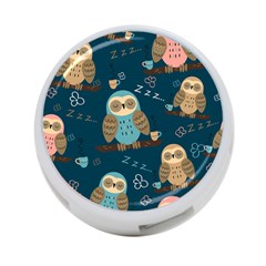 Seamless-pattern-owls-dreaming 4-port Usb Hub (two Sides) by pakminggu