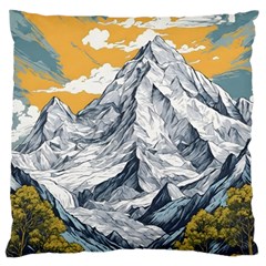 Nature Mountains Landscape Forest Large Cushion Case (one Side) by Ravend